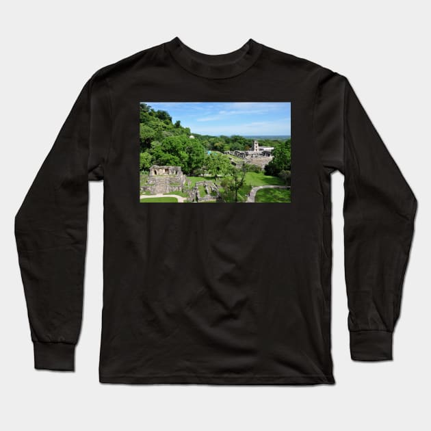 Mexique - Palenque, site Maya Long Sleeve T-Shirt by franck380